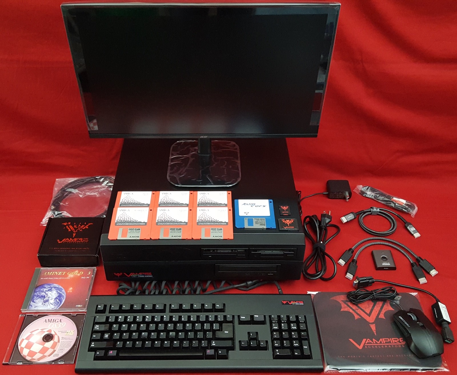 BLACK Vampirized Commodore Amiga 2000 A2000 Desktop Computer 68080@85mhz Vampire