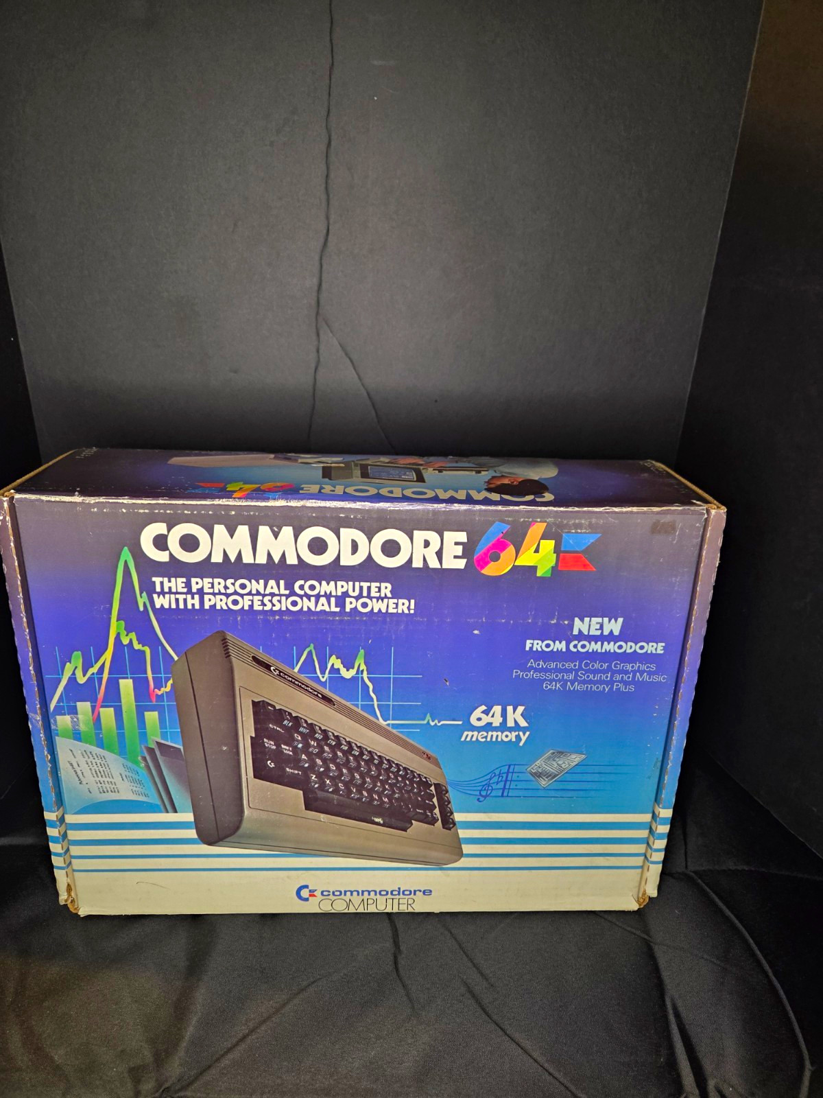 Commodore 64 Home Computer 64K Memory Vintage w/ Original Box