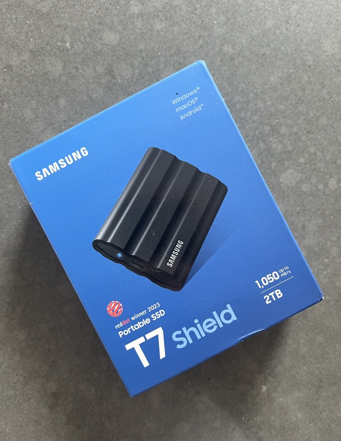 Samsung T7 Shield 2TB USB-C Portable External SSD - Black (MU-PE2T0S)