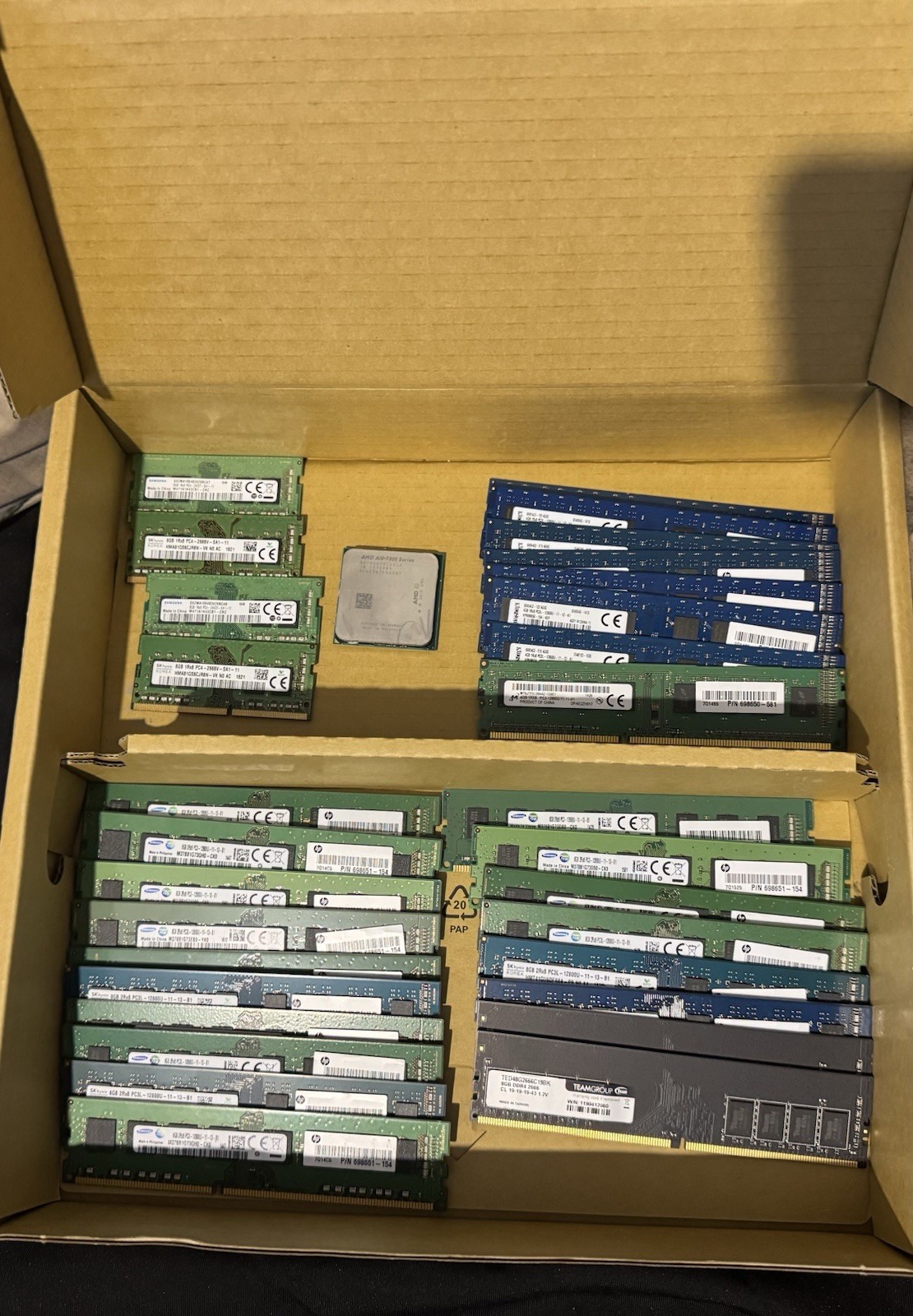 30 Pcs Ram (16 8GB Ddr3, 6 8GB Ddr4, 8 4GB Pc3) AMD A10 7800 CPU 30 Pcs Ram (16 8GB Ddr3, 6 8GB Ddr4, 8 4GB Pc3) AMD A10 7800 CPU
