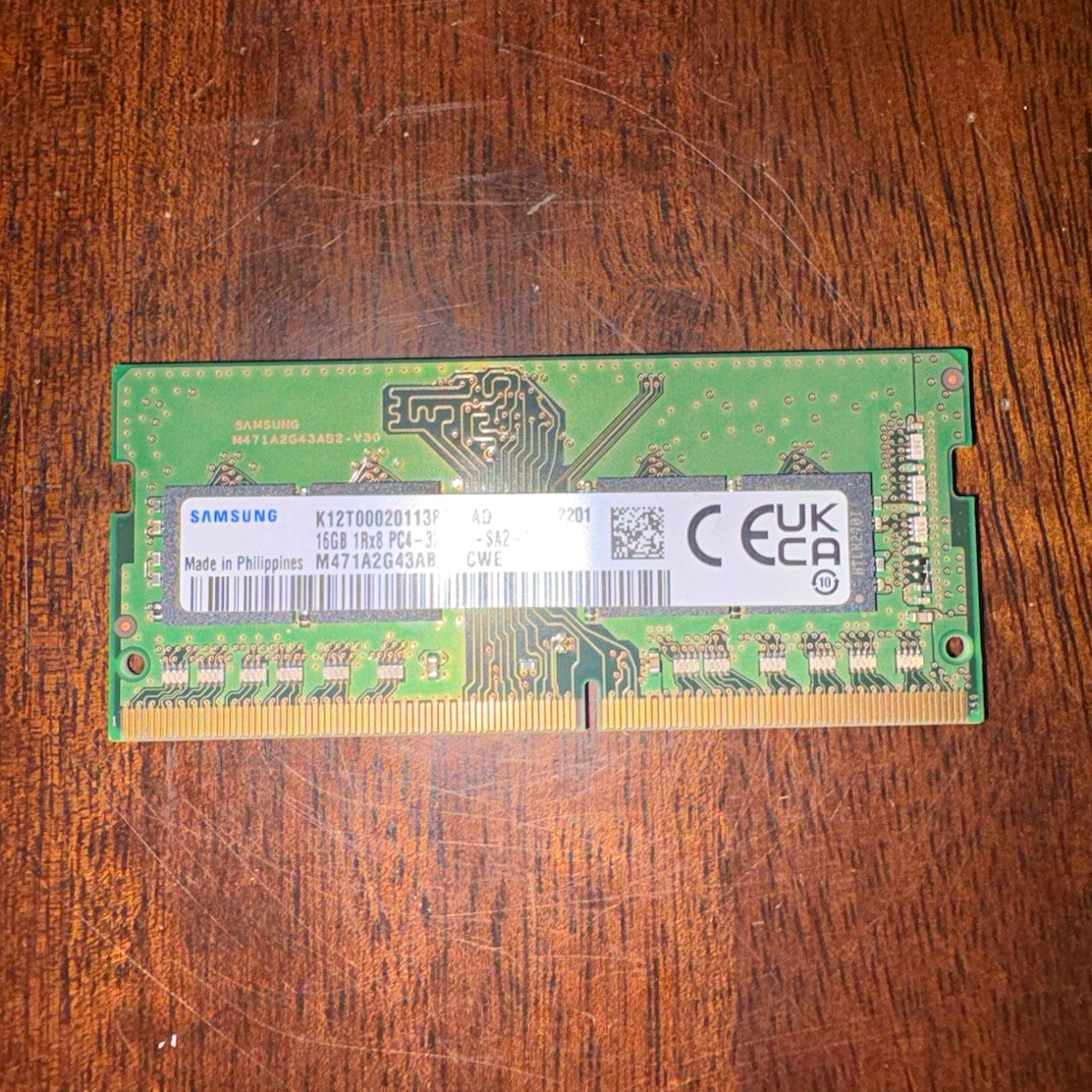 Samsung 16GB (1x16GB) DDR4-3200 PC4-3200AA SO-DIMM 260-Pin RAM - Tested Samsung 16GB (1x16GB) DDR4-3200 PC4-3200AA SO-DIMM 260-Pin RAM - Tested