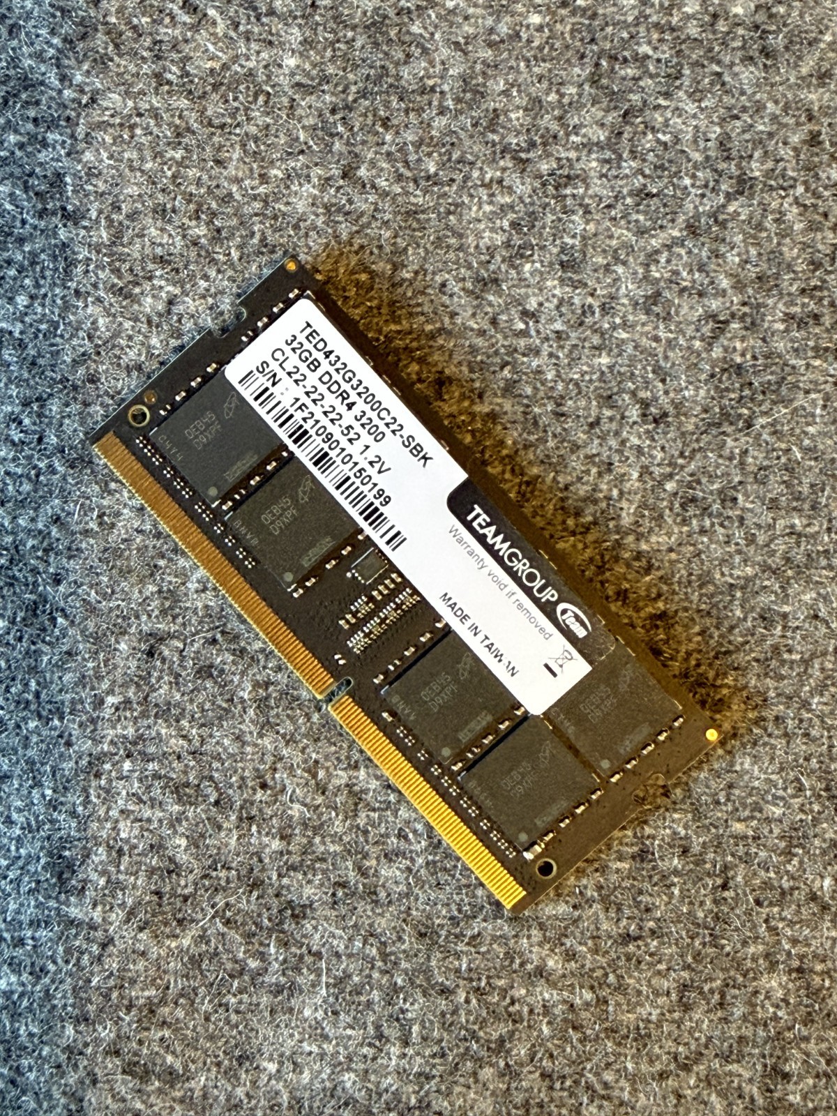 Team Group 32GB DDR4 3200 Memory RAM - Single Stick  - BRAND NEW