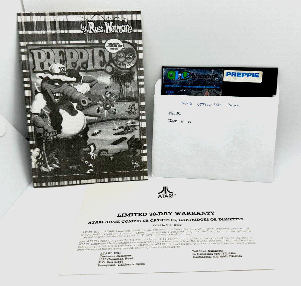 Preppie (Atari 400 800) Adventure International /Russ Wetmore Game