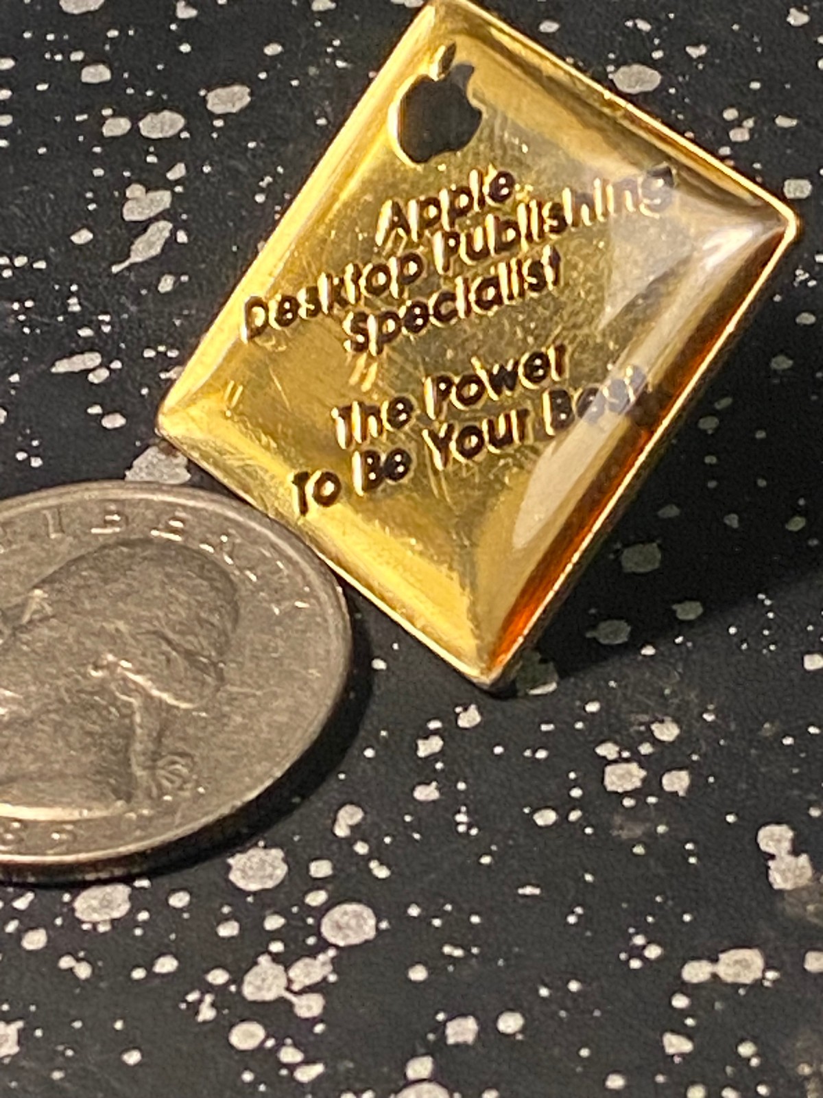 Rare Apple Desktop Publishing Specialist Lapel Pin Vtg Employee Macintosh #2