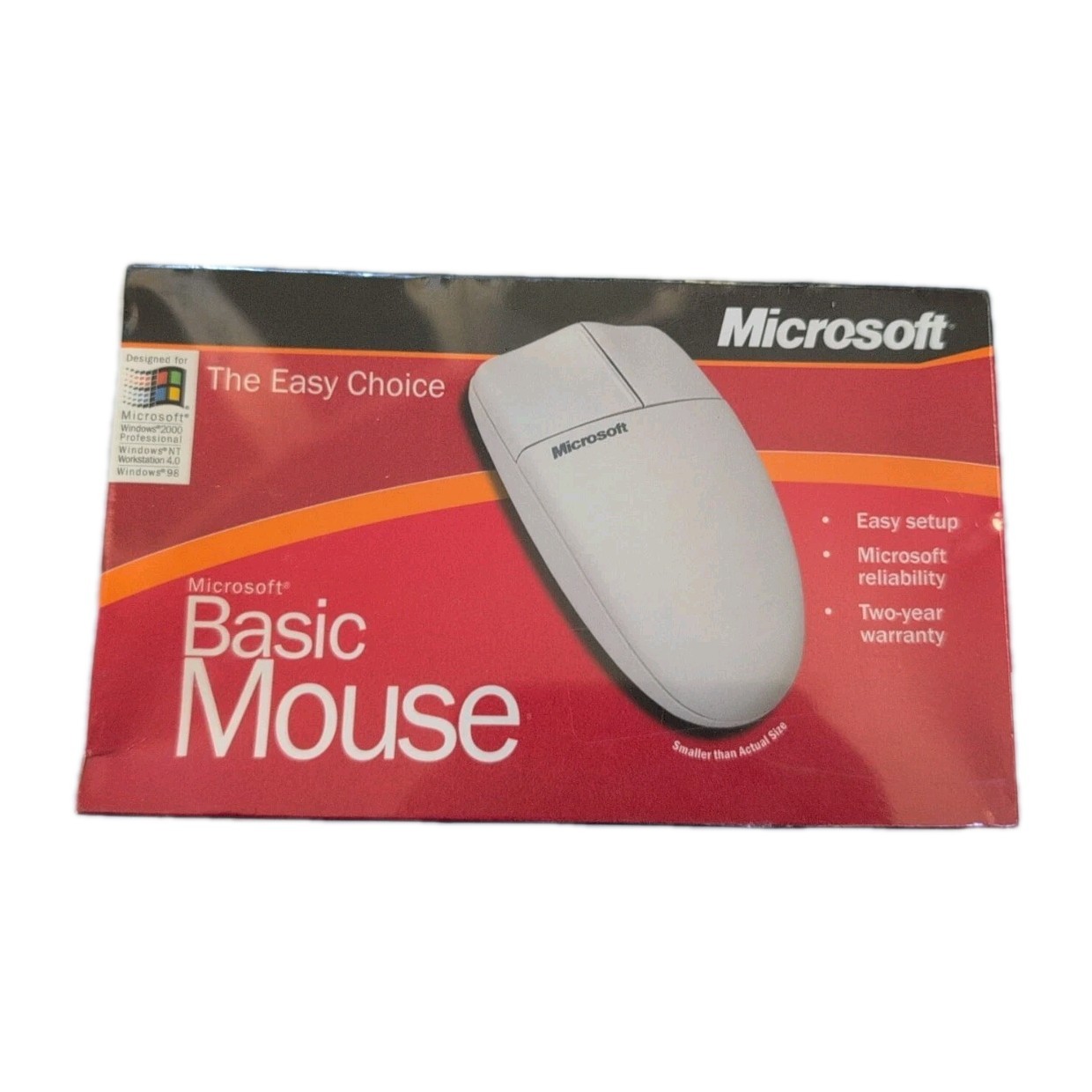 Basic Mouse Box Vintage MICROSOFT Basic Mouse 1.0 PS/2 Windows 98 2000 Computer Wired ...