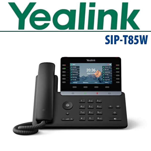New Yealink T85W Telephone SIP/VoIP, Black With Power Adapter New Yealink T85W Telephone SIP/VoIP, Black With Power Adapter