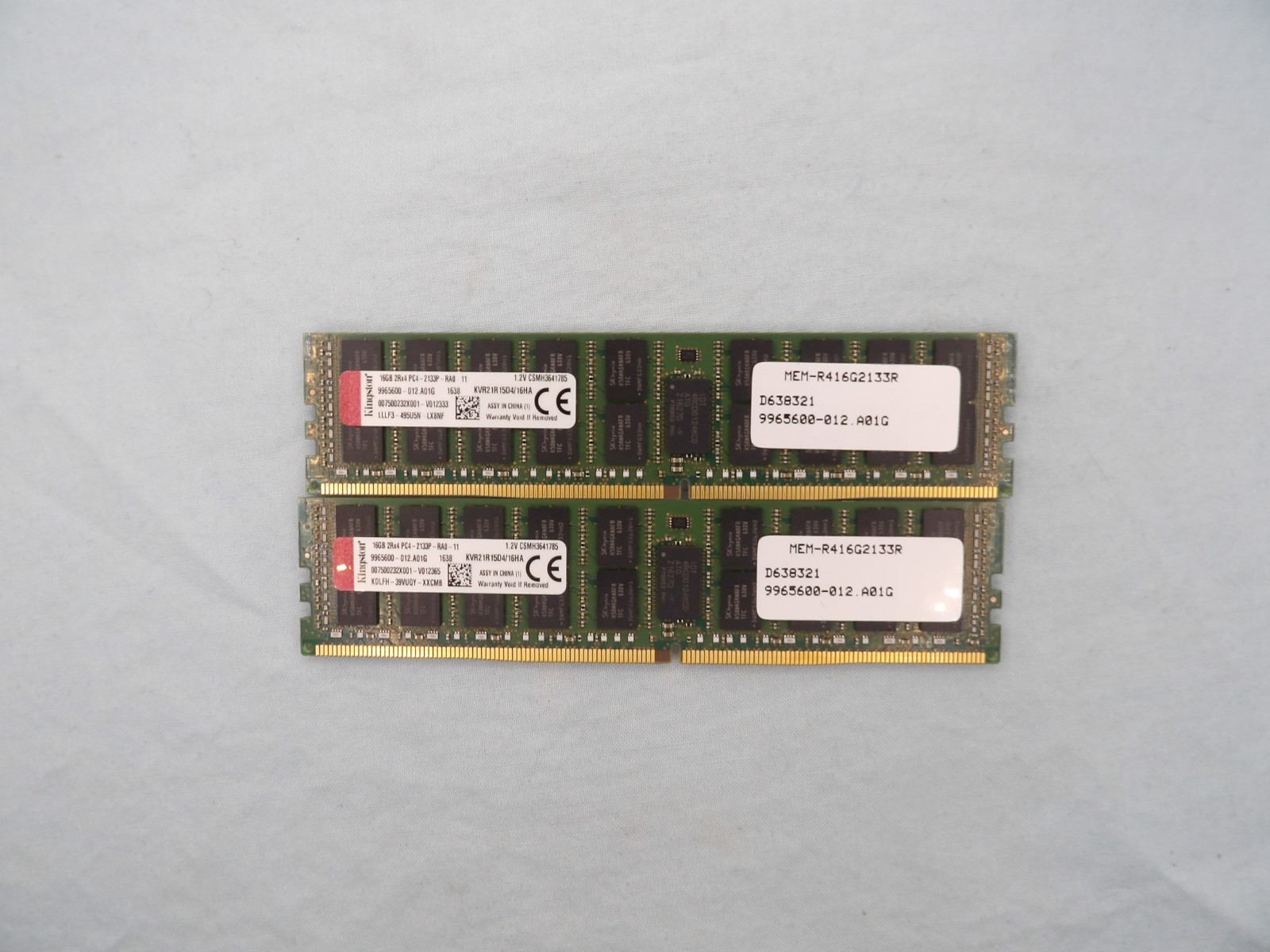 Kingston 32GB (2x16GB) 2Rx4 PC4-2133P RA0 (KVR21R15D4/16HA) DDR4 ECC SERVER ram