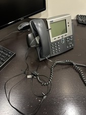 Cisco IP Phone 7940 Series VoIP Office Phone with Plantronics HL10 phone lifter picture