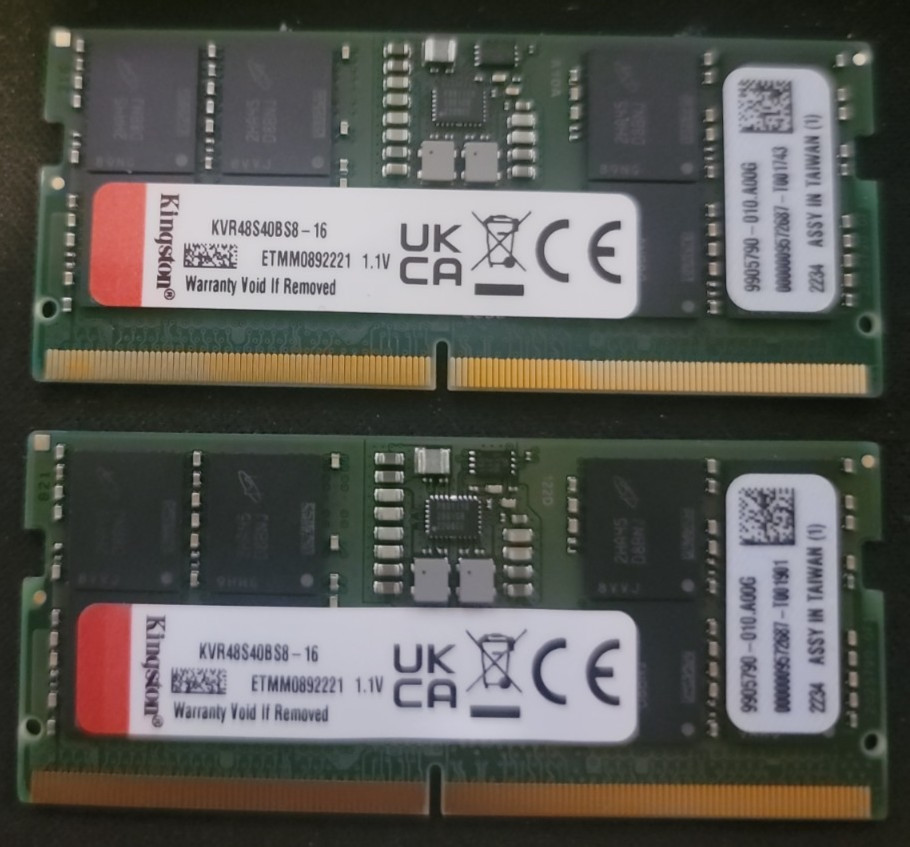 Kingston SODIMM RAM 32GB DDR5-4800 (KVR48S40BS8K2) Kingston SODIMM RAM 32GB DDR5-4800 (KVR48S40BS8K2)