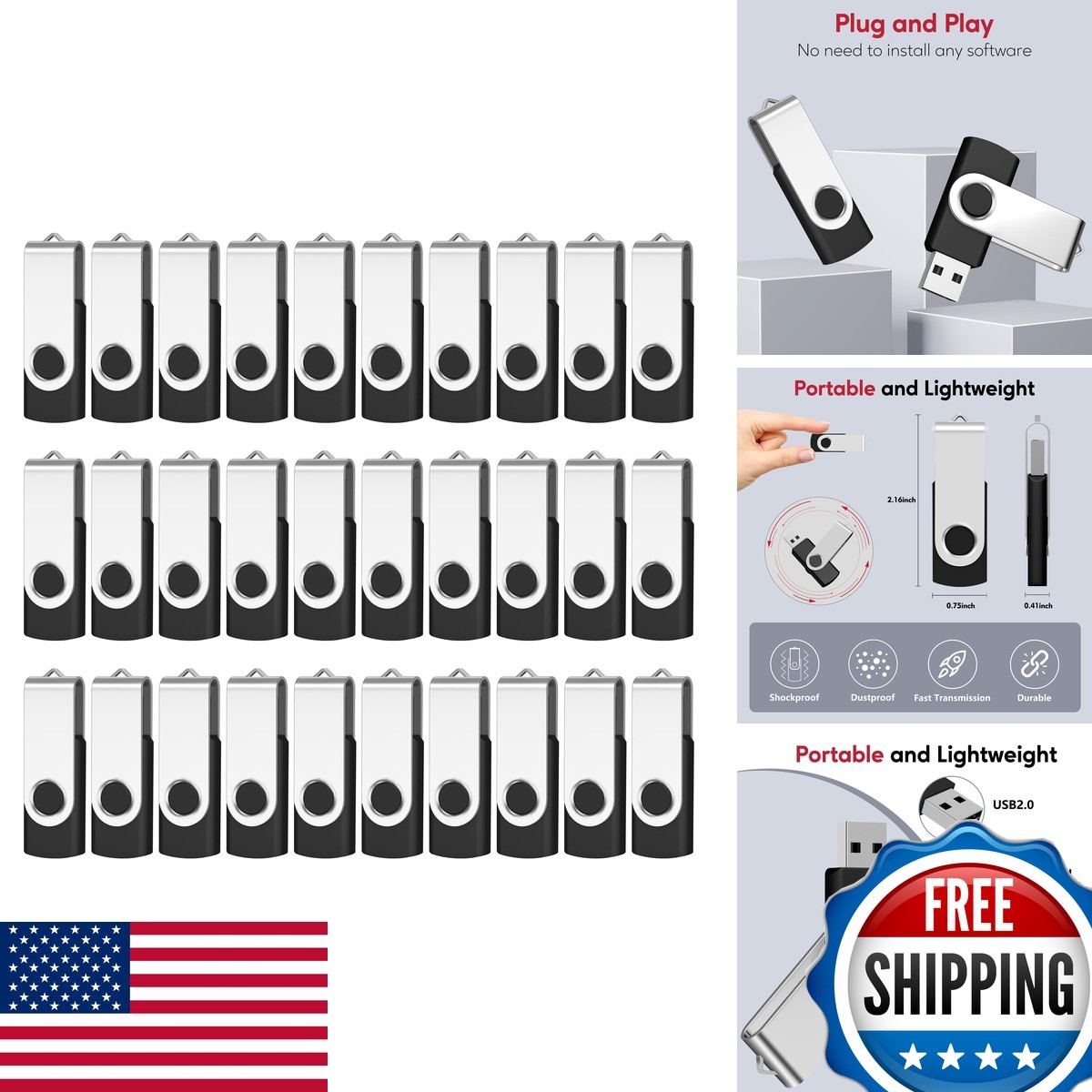 8GB USB Flash Drive 100 Pack, AreTop Premium USB2.0 Thumb Drives Bulk 8GB 100 Pa 8GB USB Flash Drive 100 Pack, AreTop Premium USB2.0 Thumb Drives Bulk 8GB 100 Pa