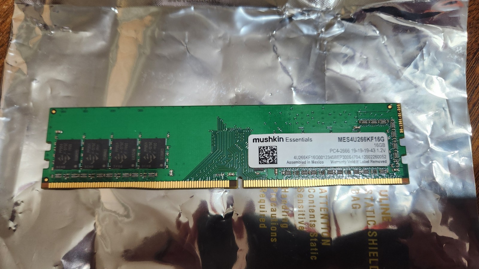 Mushkin Essentials 16GB DDR4 RAM 2666MHz PC4-21300 UDIMM Desktop Memory (MES4U26