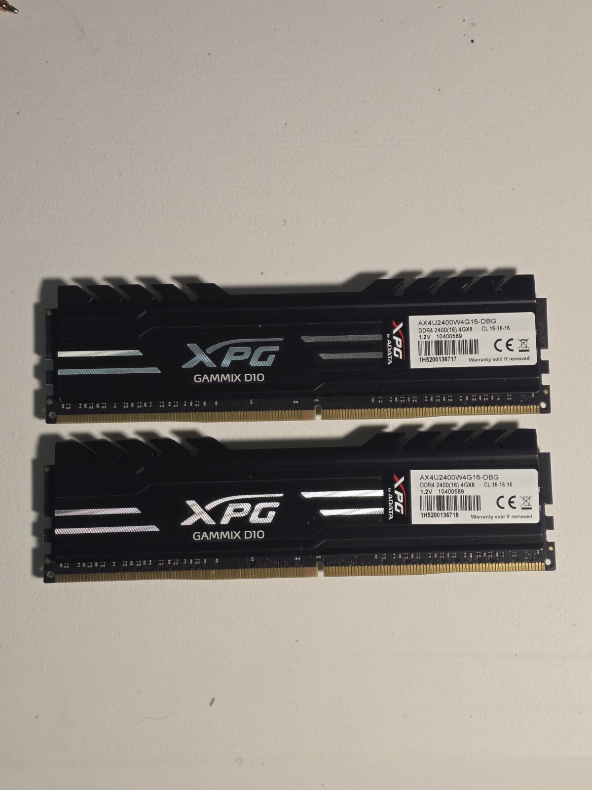 XPG GAMMIX D10 8GB KIT 2X4GB 2400 MHz DDR4