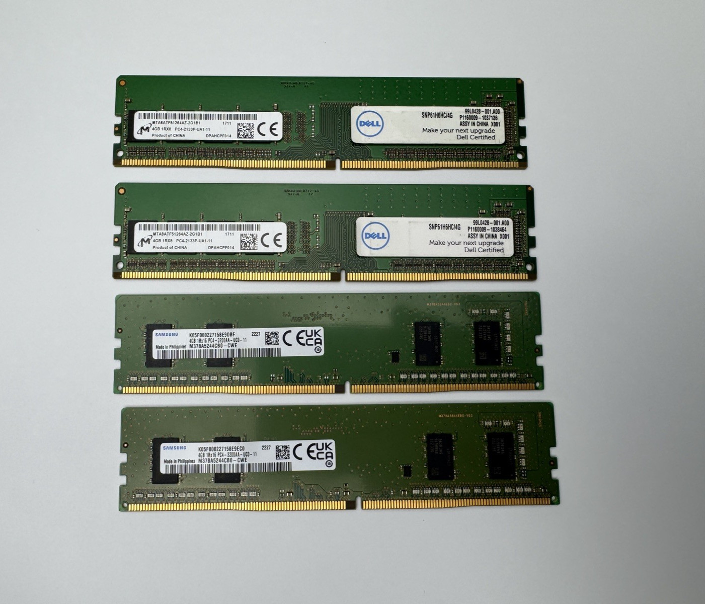 Micron 16GB Kit (4x4GB) DDR4 2133MHz Dell Desktop RAM Modules