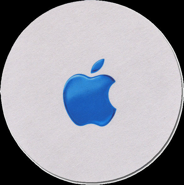 Vintage Round Apple Logo Mouse Pad