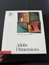 Vintage Adobe Dimensions 1.0 Macintosh 1992 3D Design Software Boxed w/Disks picture