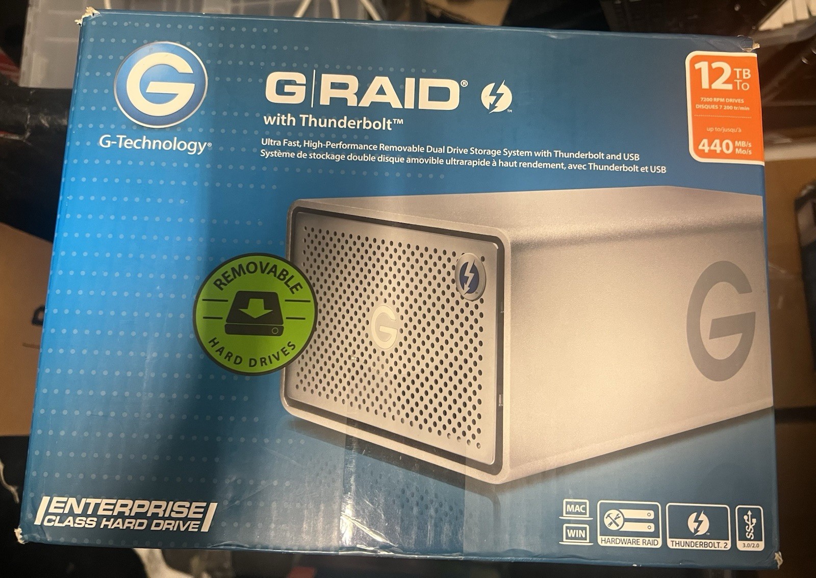 G-Technology G-RAID 12TB (2 x 6TB) Dual-Bay Thunderbolt 2 External Hard Drive G-Technology G-RAID 12TB (2 x 6TB) Dual-Bay Thunderbolt 2 External Hard Drive