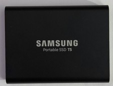 Samsung T5 1000GB External (MU-PA1T0B/AM) Portable SSD w/ USB-C - USB-A Cable picture