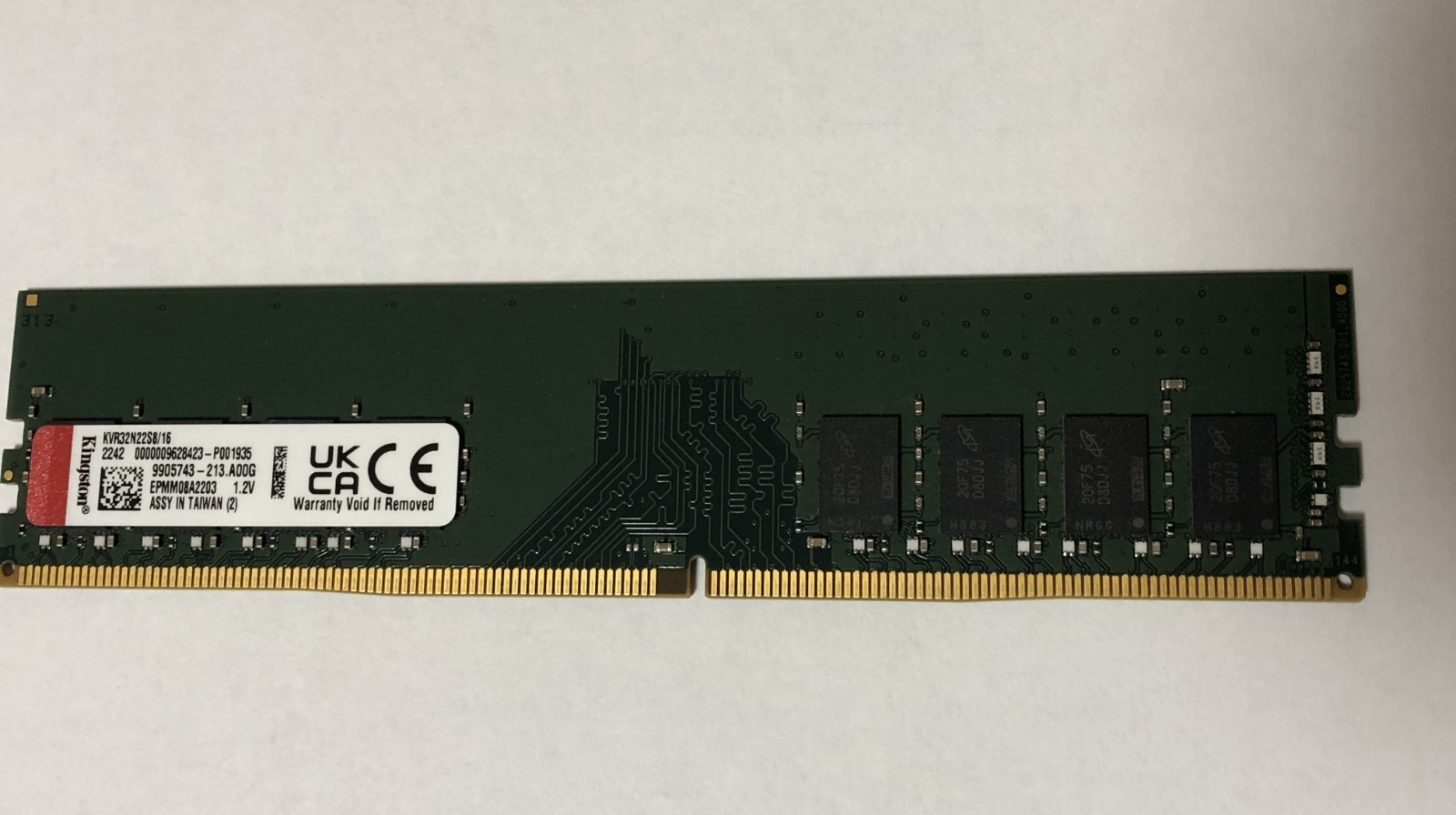 Kingston 16GB (1x16) DDR4-3200 CL22 desktop RAM | Tested