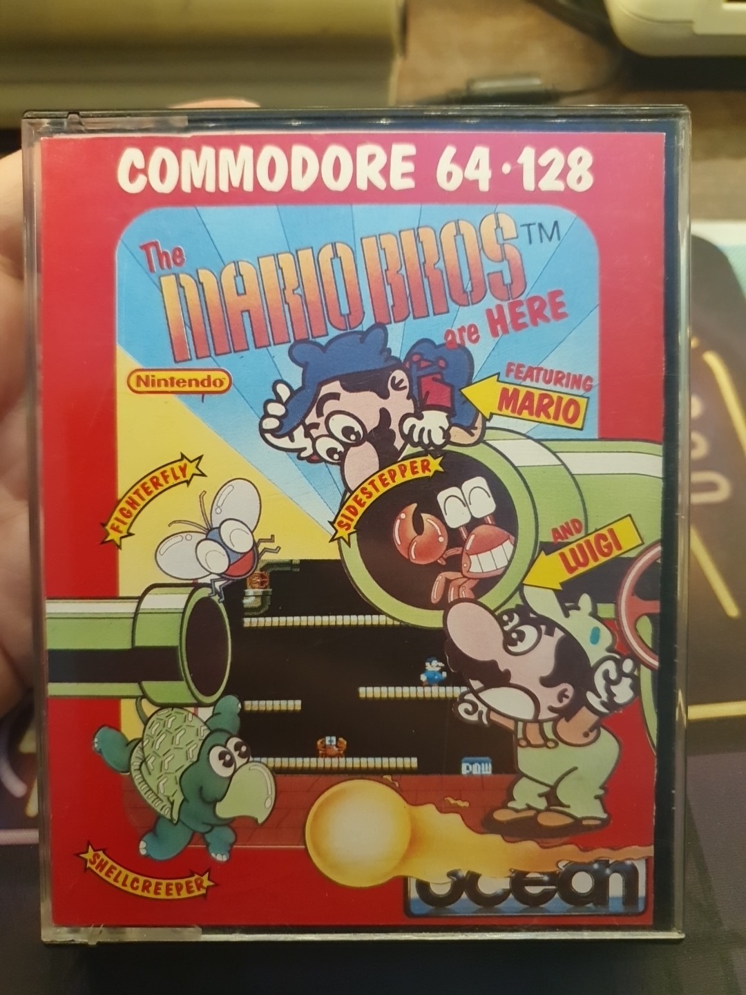 MARIO BROS X COMMODORE 64 ORIGINAL GAME CASSETTE C64 GAME OCEAN NINTENDO