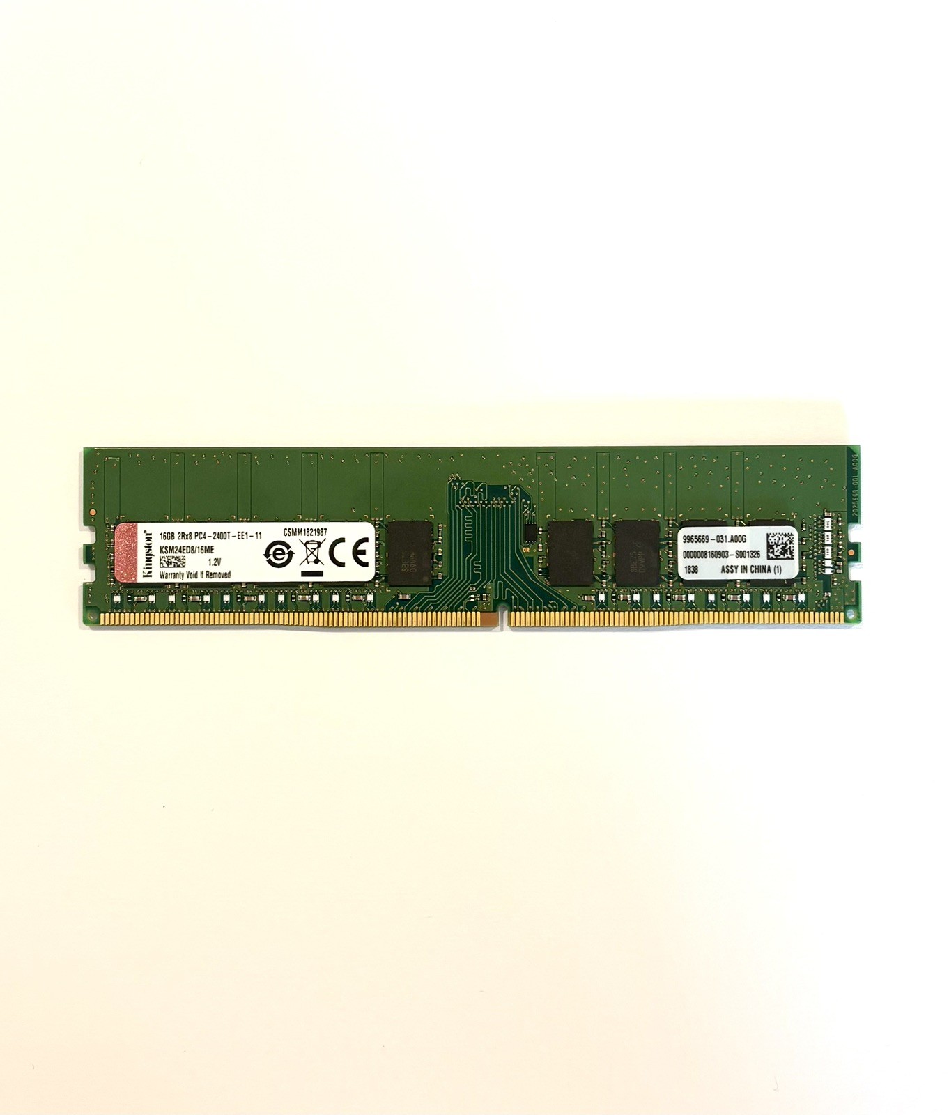 Kingston 16GB DDR4 2400MHz PC4-2400T ECC UDIMM 2Rx8 RAM KSM24ED8/16ME | Tested Kingston 16GB DDR4 2400MHz PC4-2400T ECC UDIMM 2Rx8 RAM KSM24ED8/16ME | Tested