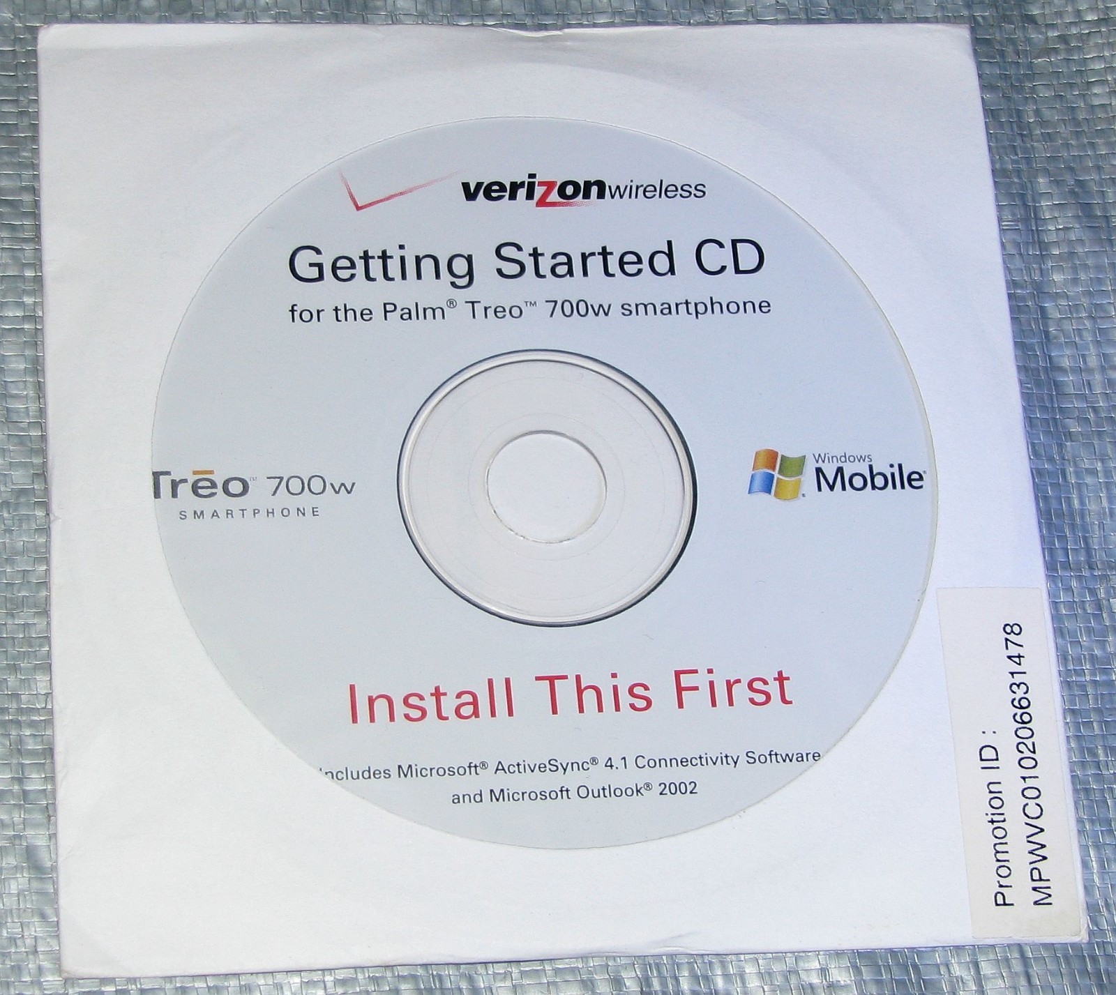 Vintage Windows Mobile 5.0 Install CD for Palm Treo 700w SmartPhone 2002 Vintage Windows Mobile 5.0 Install CD for Palm Treo 700w SmartPhone 2002