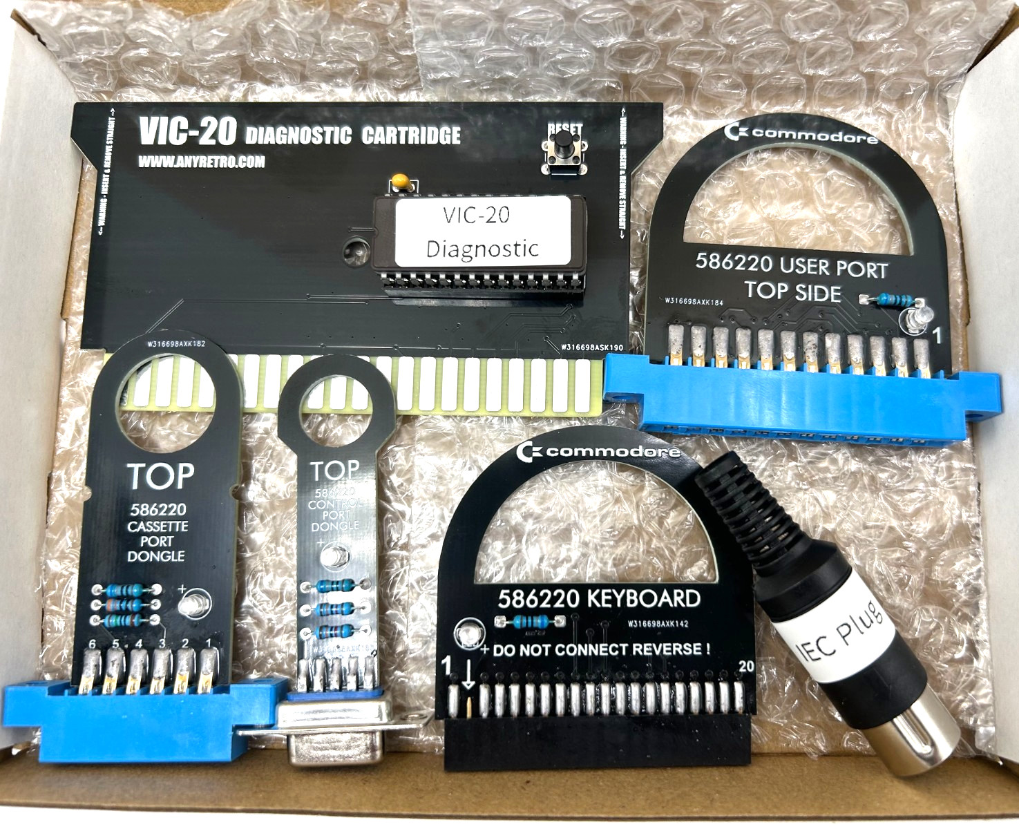 Commodore VIC-20 Diagnostic Cartridge & Test Harness Set - USA seller