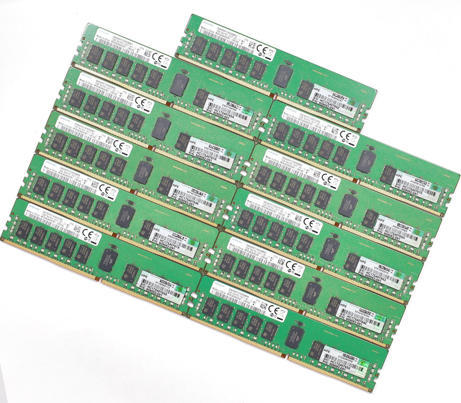 (Lot of 11) Samsung 16GB 1Rx4 PC4-2400T - M393A2K40CB1-CRC4Q - Tested (Lot of 11) Samsung 16GB 1Rx4 PC4-2400T - M393A2K40CB1-CRC4Q - Tested