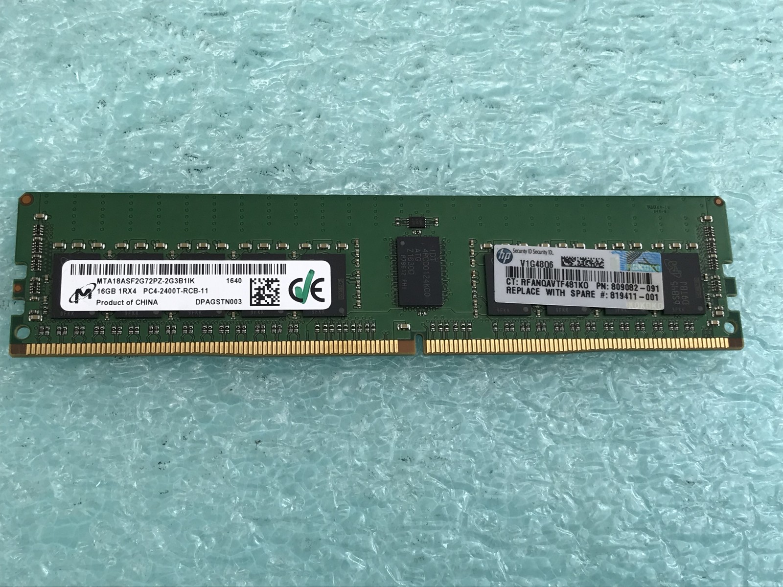 Micron MTA18ASF2G72PZ-2G3B1IK 16GB PC4-2400T ECC DDR4 Server RDIMM RAM - R1070A Micron MTA18ASF2G72PZ-2G3B1IK 16GB PC4-2400T ECC DDR4 Server RDIMM RAM - R1070A