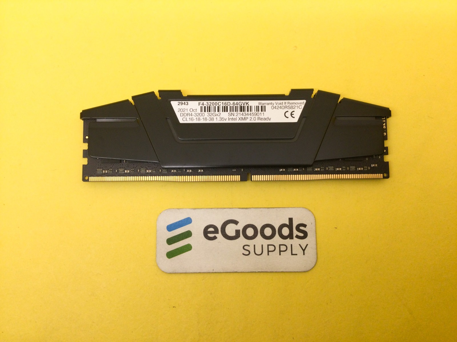 F4-3200C16D-64GVK G.Skill RipJaws 32GB RAM DDR4 3200MHz Memory F4-3200C16D-64GVK G.Skill RipJaws 32GB RAM DDR4 3200MHz Memory