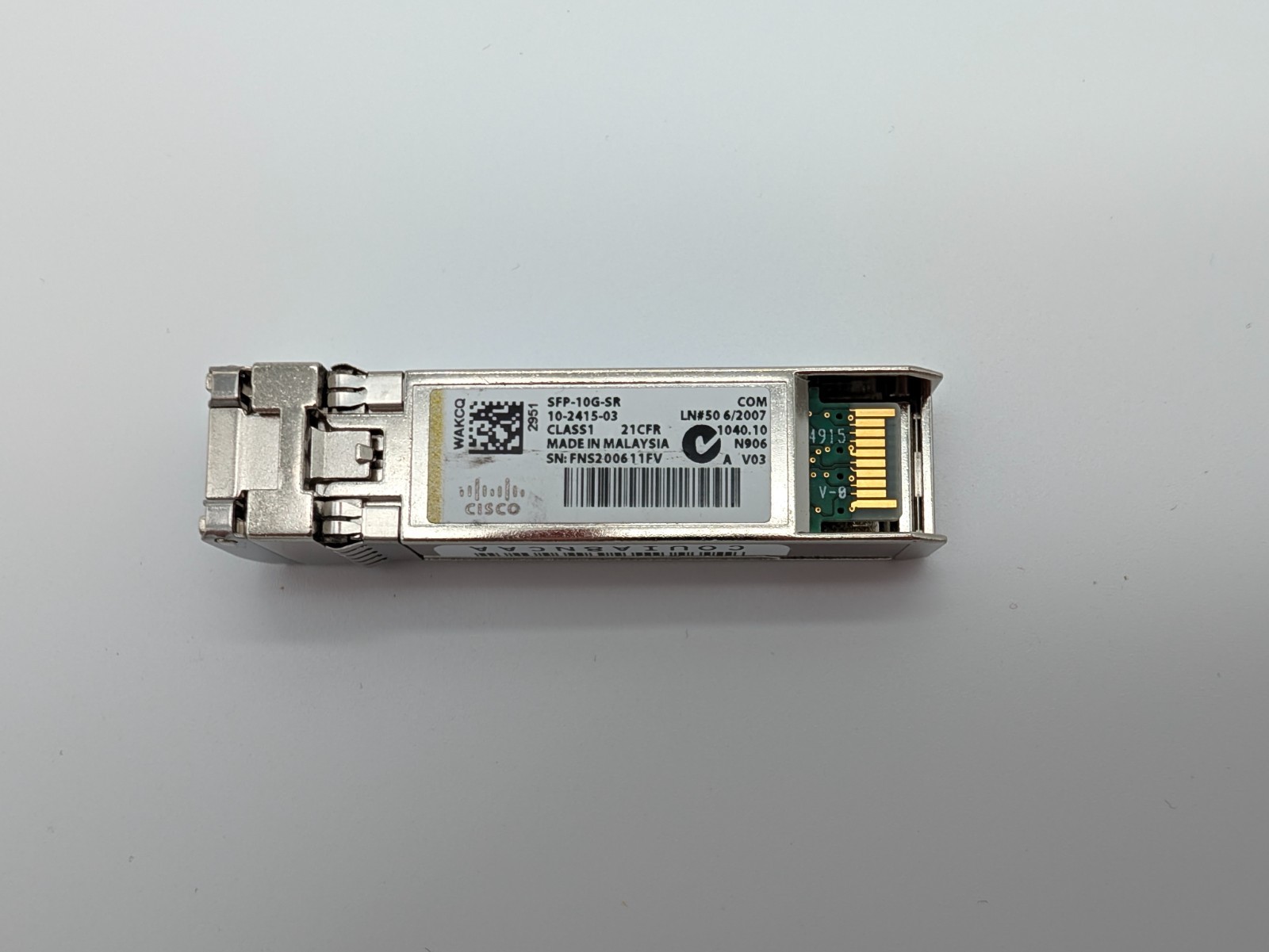Lot of 4 Cisco SFP-10G-SR 10GBASE-SR SFP+ Optical Transceivers 10-2415-03