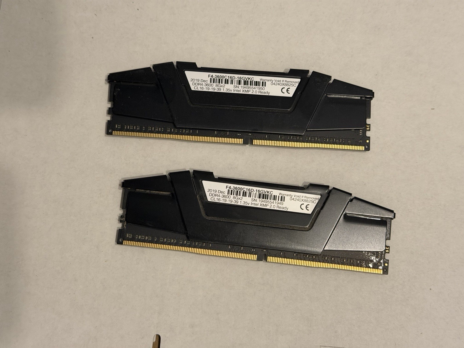 G.Skill RipJaws V 16GB (2x8GB) PC4-28800 (DDR4-3600) Memory F4-3600C16D-16GVKC G.Skill RipJaws V 16GB (2x8GB) PC4-28800 (DDR4-3600) Memory F4-3600C16D-16GVKC