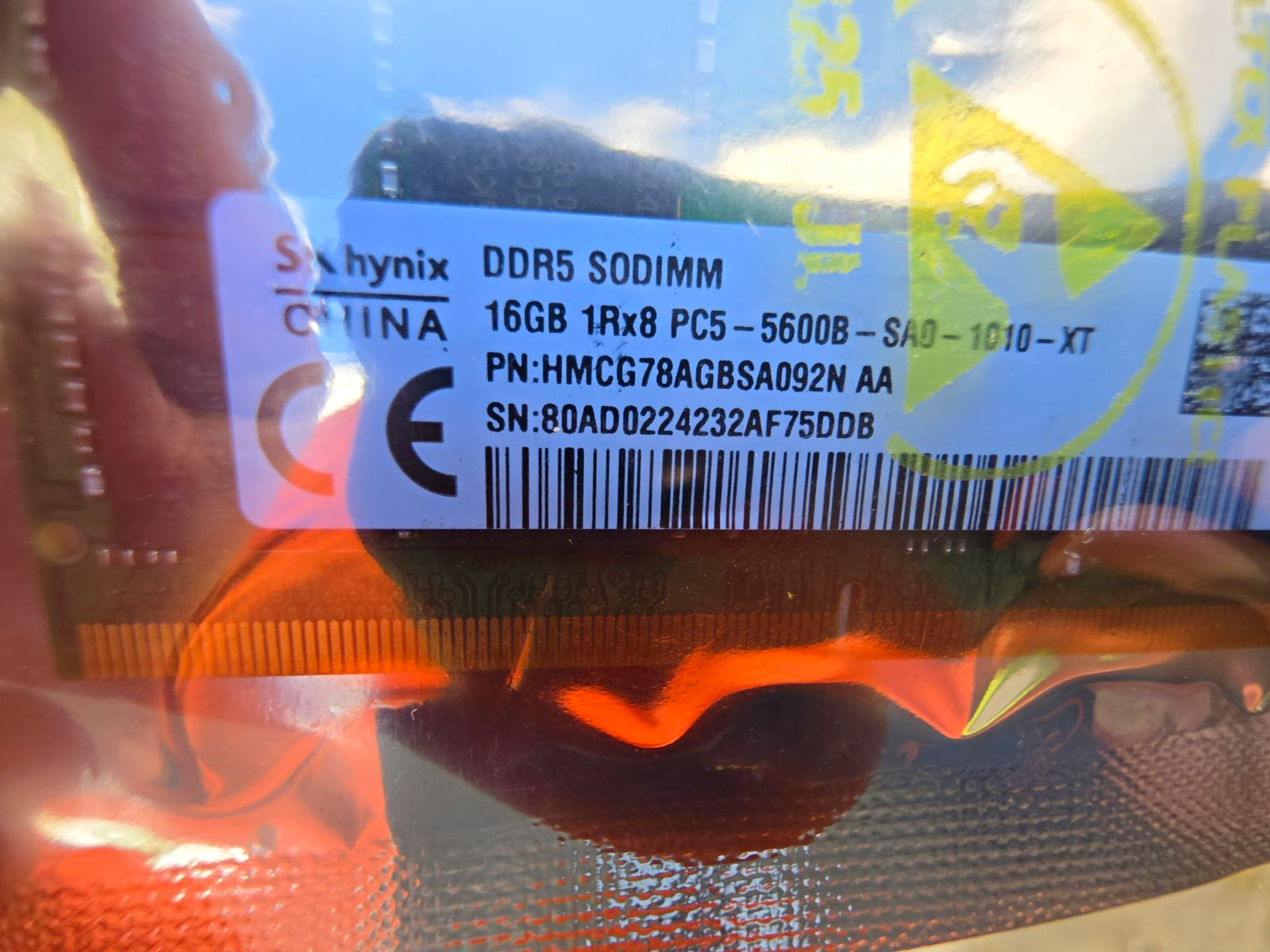 SK hynix 16GB DDR5 5600 PC5-5600B 262-Pin SO-DIMM Non-ECC RAM