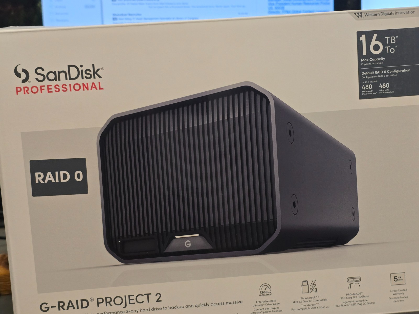 SanDisk Professional G Raid Project 2 16TB Hard Drive (Space Gray) SanDisk Professional G Raid Project 2 16TB Hard Drive (Space Gray)