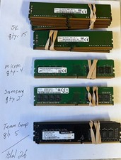*LOT of 26* SK, Samsung, Micron, other 8GB PC4-2666V DDR4 DIMM Desktop Memory picture