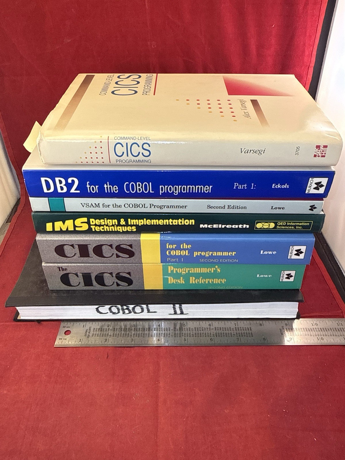 Vintage IBM Mainframe Programming Book Lot COBOL CICS DB2 VSAM IMS 7 Books Vintage IBM Mainframe Programming Book Lot COBOL CICS DB2 VSAM IMS 7 Books