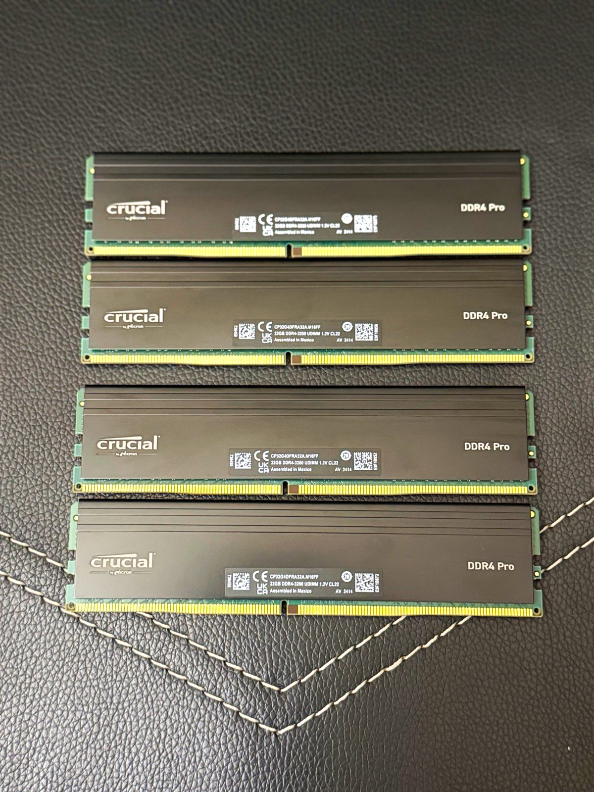 Crucial DDR4 Pro 128GB (4x32GB) DDR4-3200 UDIMM 288-Pin CP32G4DFRA32A Crucial DDR4 Pro 128GB (4x32GB) DDR4-3200 UDIMM 288-Pin CP32G4DFRA32A