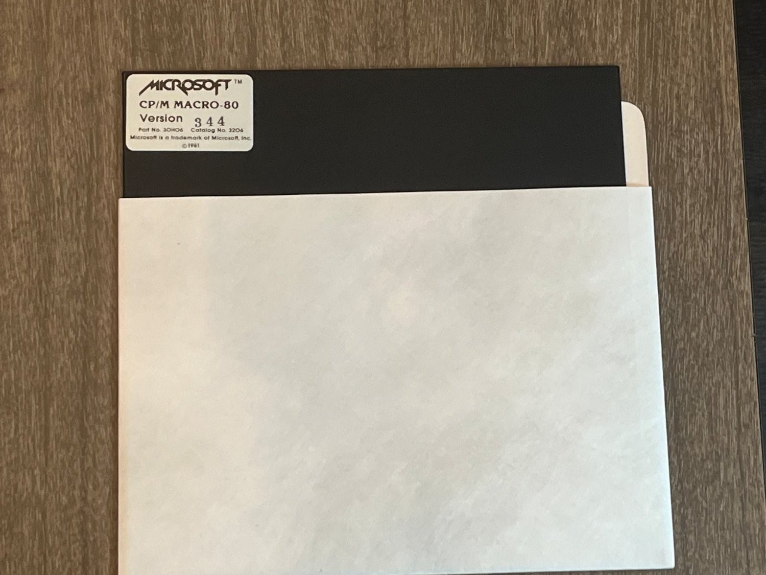 Vintage 1981 Microsoft Cp/M MACRO-80 Version 3.44 8 Inch Floppy Disk 30H06 3206 Vintage 1981 Microsoft Cp/M MACRO-80 Version 3.44 8 Inch Floppy Disk 30H06 3206