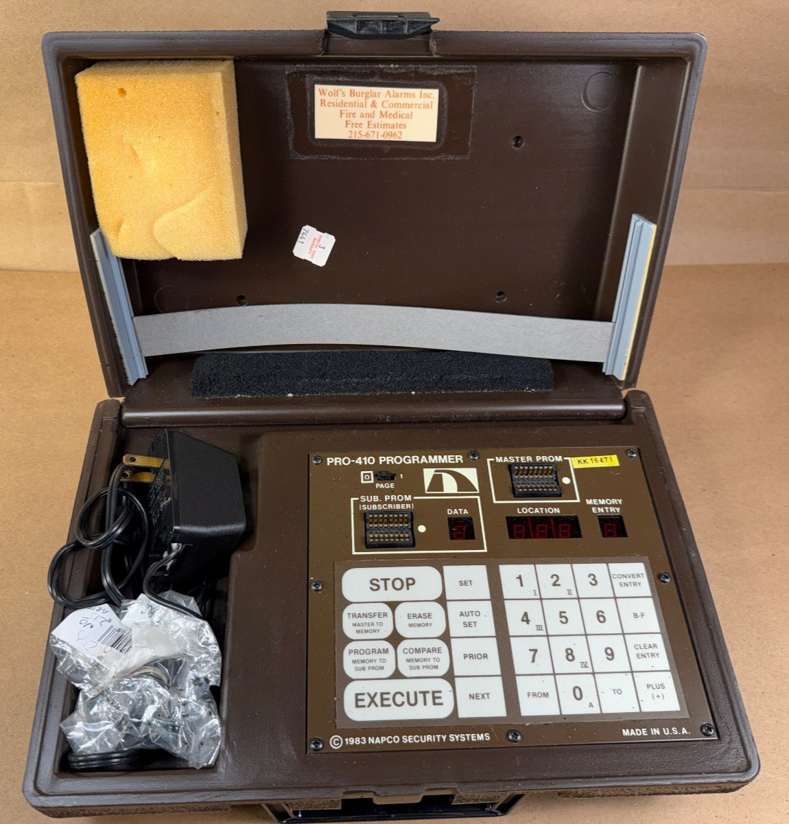 Vintage 1983 Napco Pro-410 Programmer Tester Chips for Alarm Security