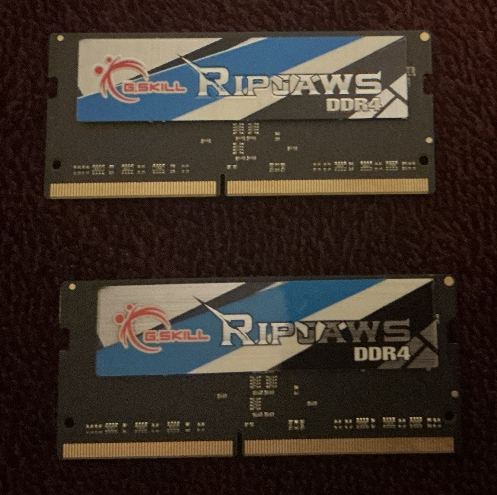 G.Skill Ripjaws DDR4 SO-DIMM RAM 32gb (2x16gb) 3200MT Cl22-22-52 1.20v 2pcs G.Skill Ripjaws DDR4 SO-DIMM RAM 32gb (2x16gb) 3200MT Cl22-22-52 1.20v 2pcs