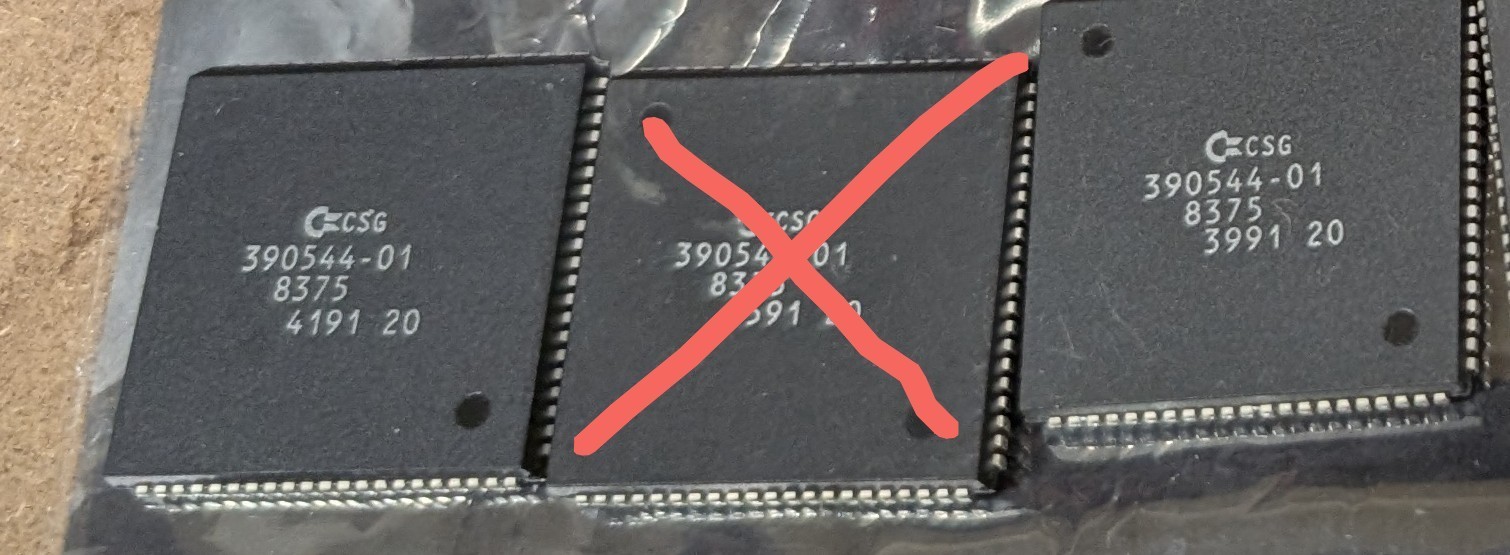 Amiga Fat Agnus 2MB PAL 390544-01 8375 Amiga Fat Agnus 2MB PAL 390544-01 8375