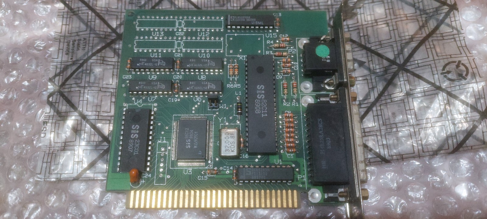vintage SIS 8-bit ISA Monochrome Graphics Adapter (MGP) Card Print Port Hercules