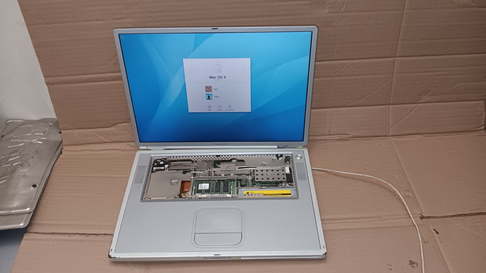 Vintage Apple PowerBook G4 Titanium Laptop 800 MHz 60 GB HD 15\