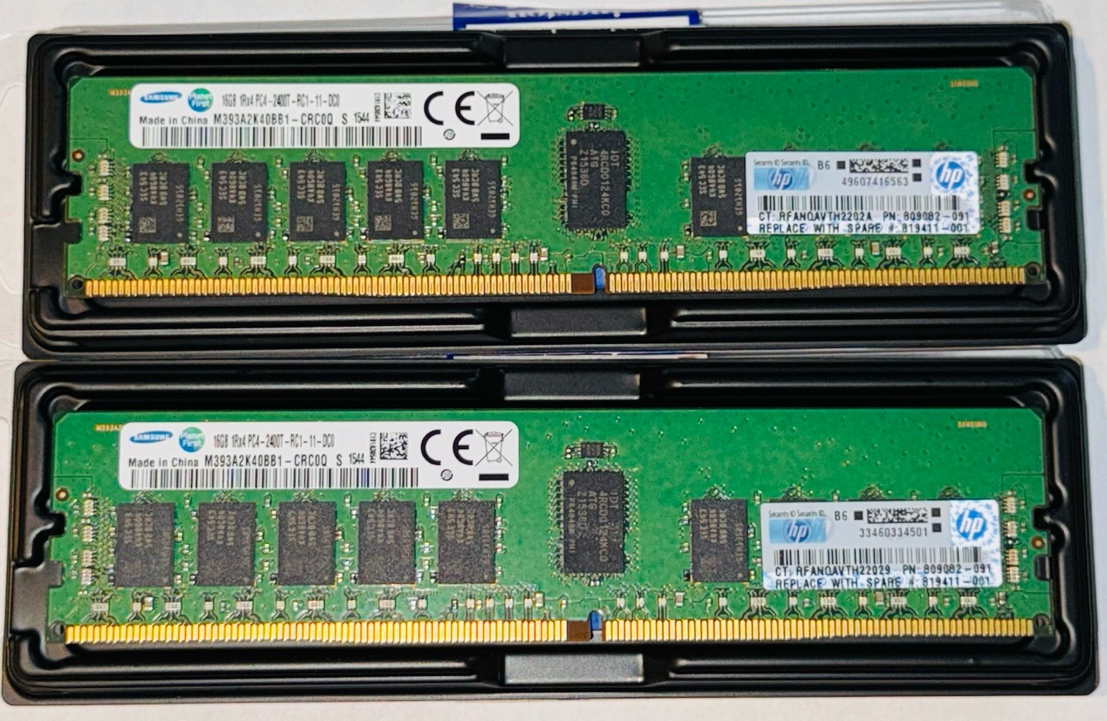2 Pack - New Samsung / HPE 16GB DDR4-2400 ECC RDIMM Server RAM 809082-091 2 Pack - New Samsung / HPE 16GB DDR4-2400 ECC RDIMM Server RAM 809082-091