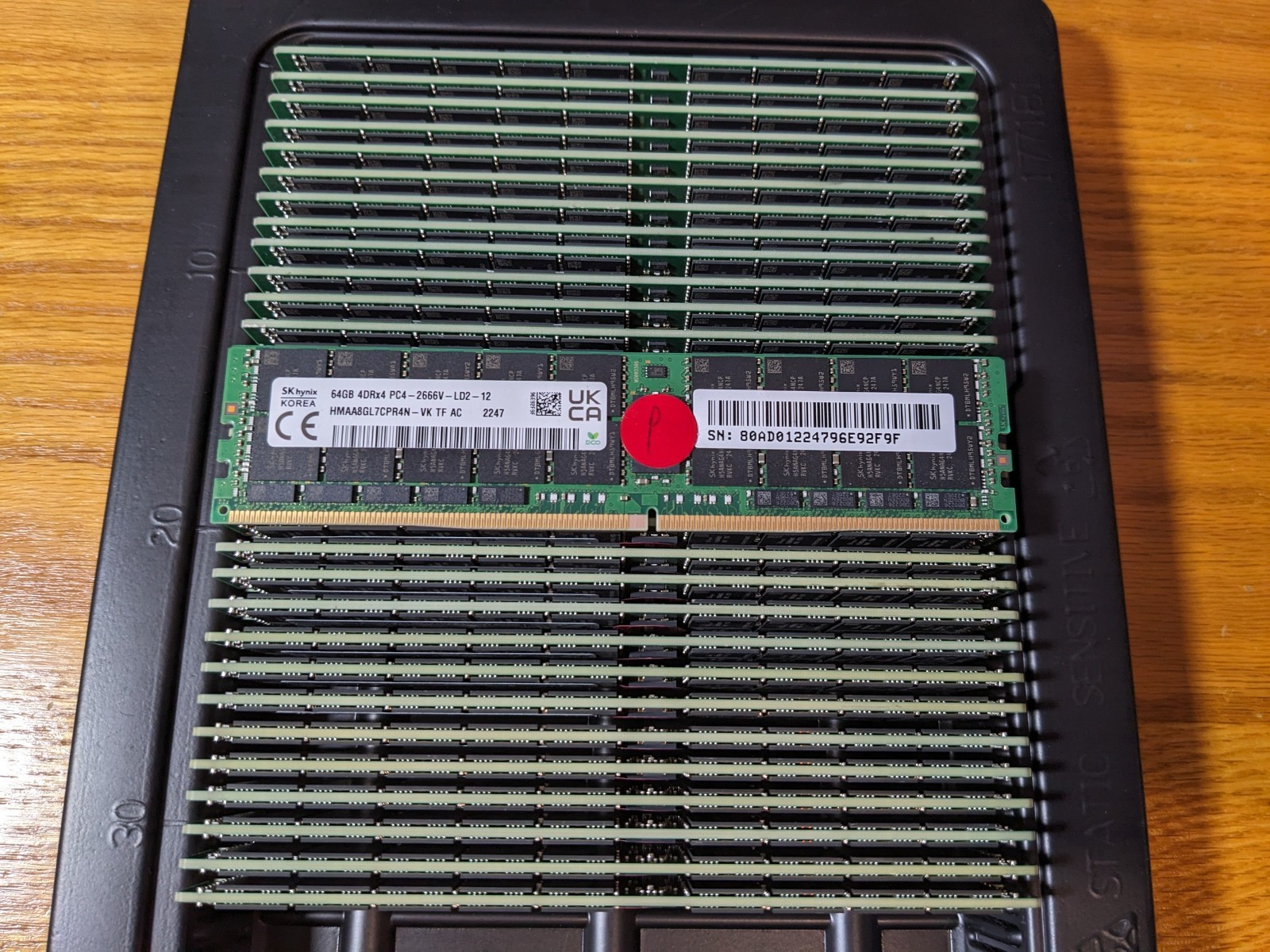 LOT 32x Hynix 64gb PC4-2666V 4DRx4 DDR4 ECC LRDIMM Memory HMAA8GL7CPR4N-VK PARTS