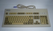 Vintage Dell AT101W GYUM90SK 6780D ps/2 'Clicky' Mechanical Beige Keyboard picture