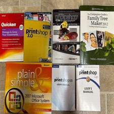 Vintage Office Software Lot - MS Office 97 Pro, Windows 7, Print Shop Deluxe picture