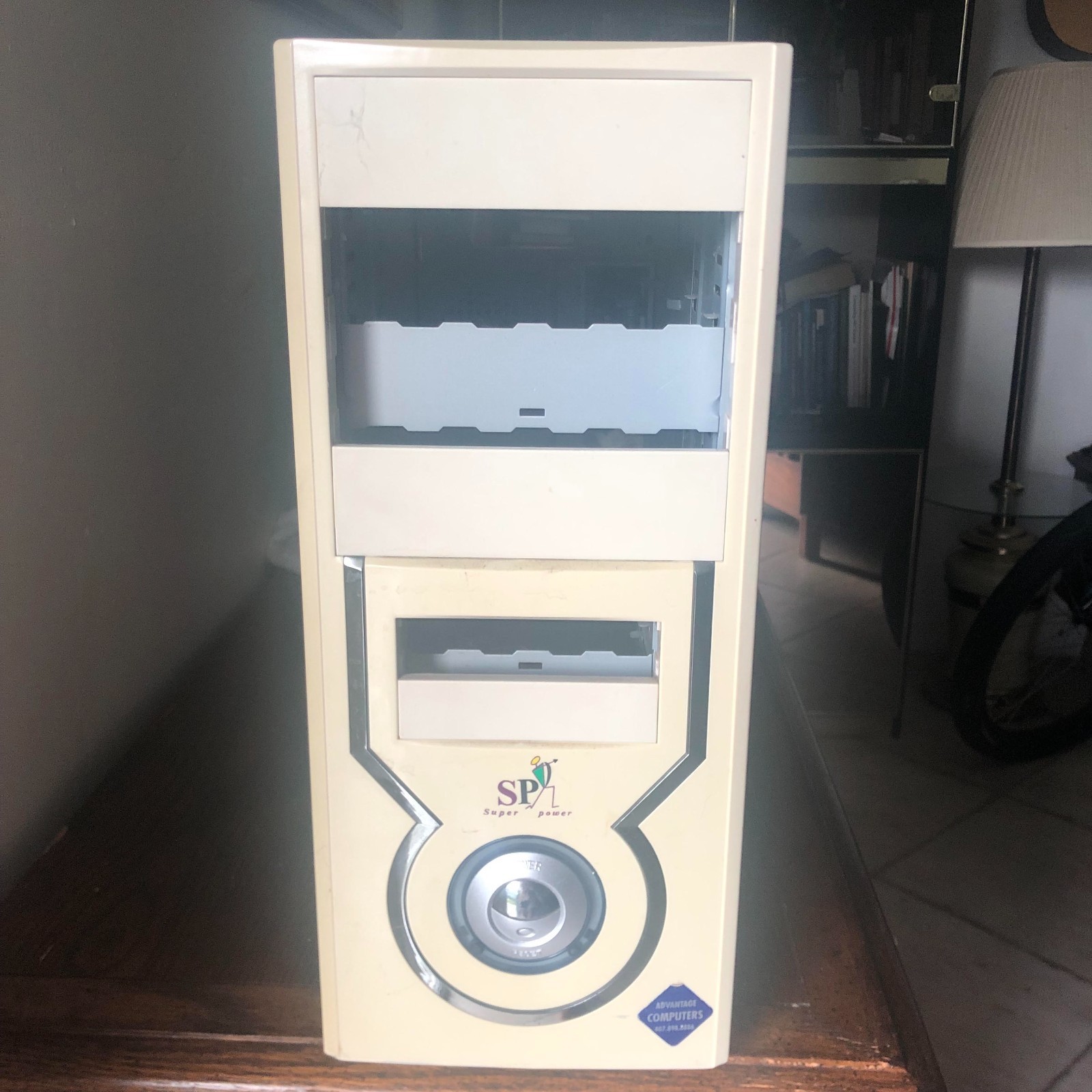 Vintage Super Power Beige Mid Tower Computer Case (Shell only no internal parts)