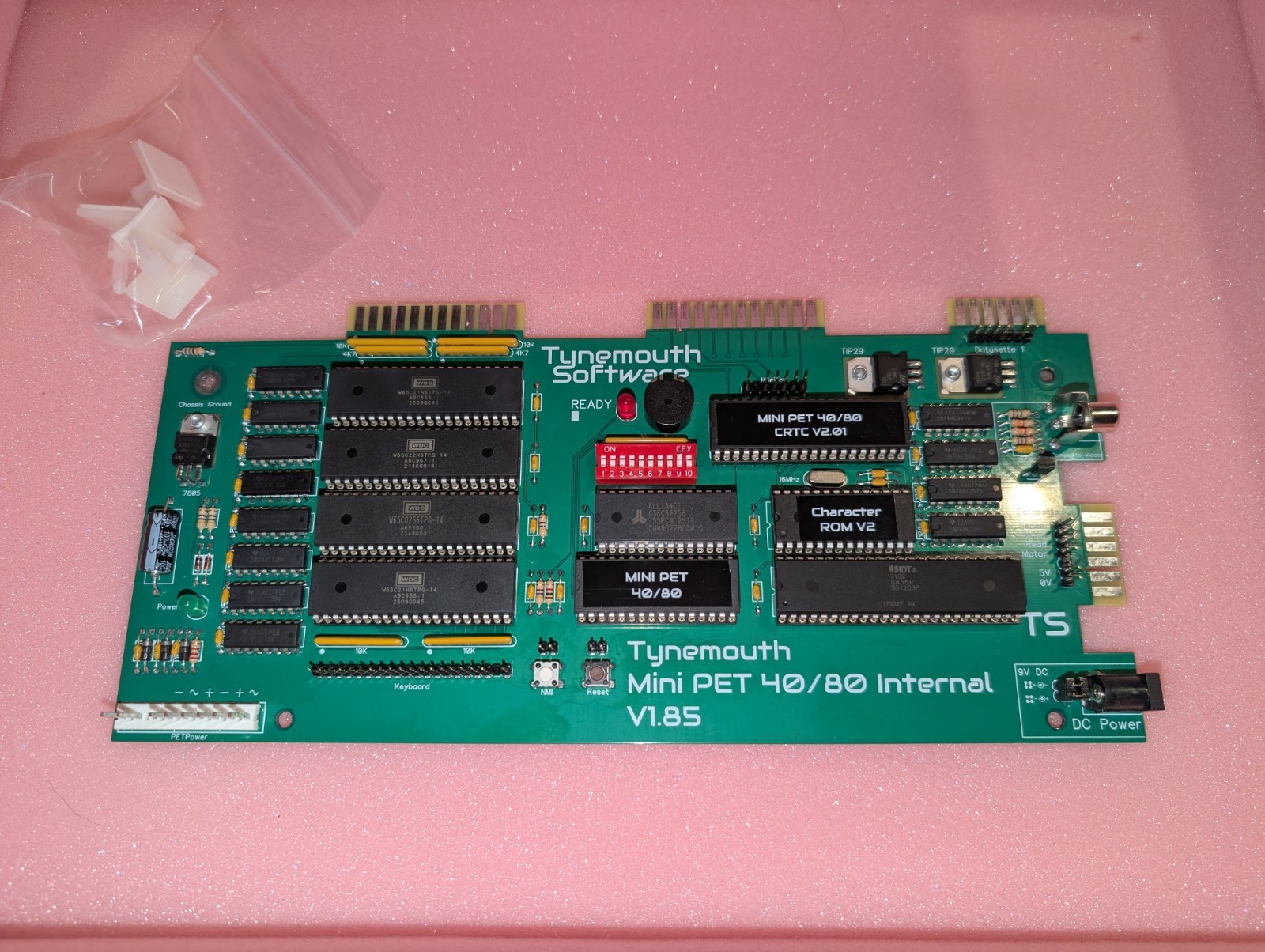 Tynemouth Mini PET 40/80 Commodore PET Replacement Motherboard + SNES Adapter