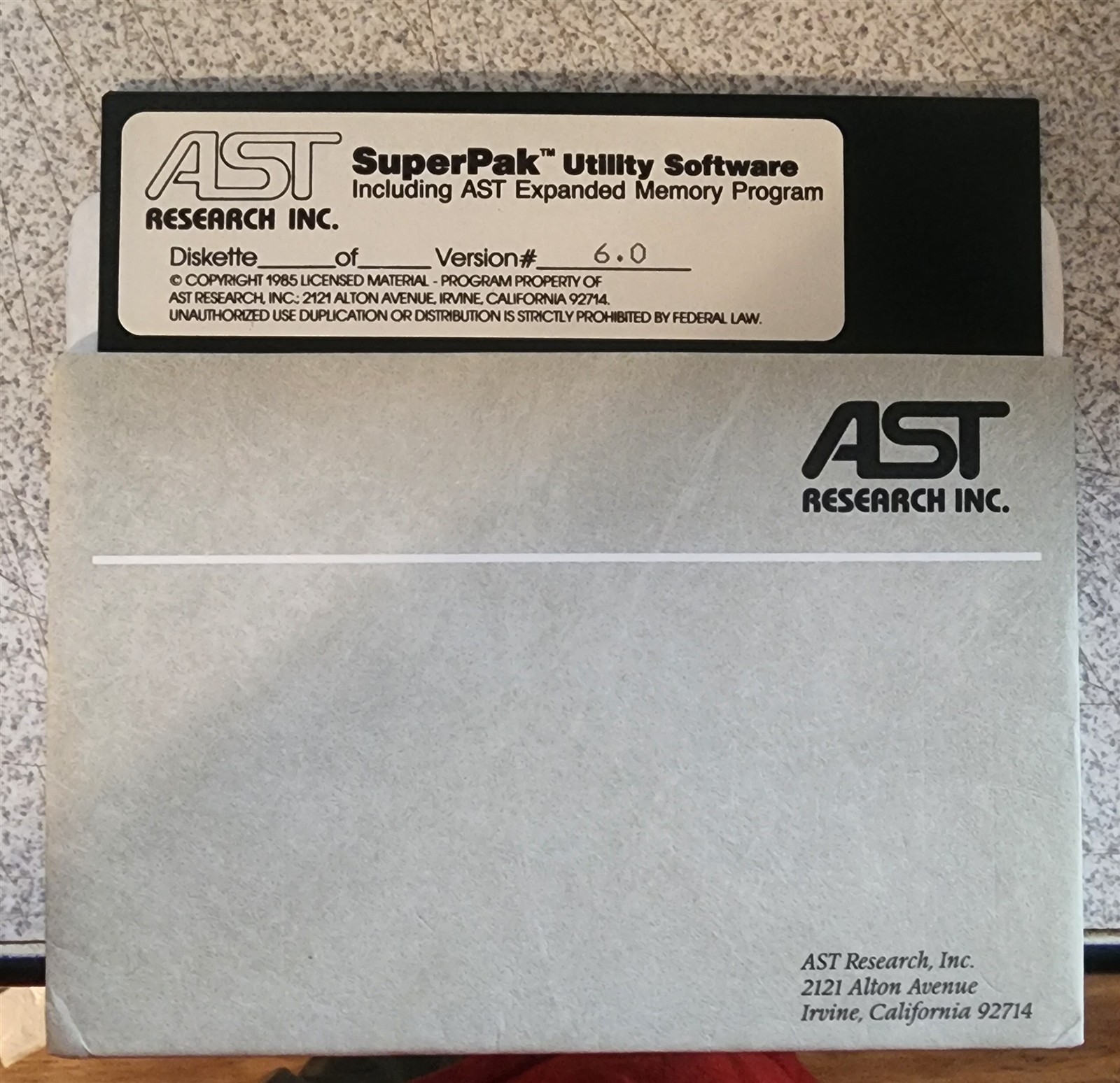 Vintage AST SuperPak Utilities 5.25\