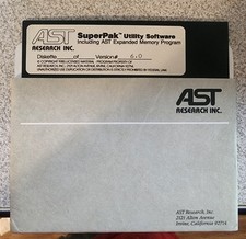 Vintage AST SuperPak Utilities 5.25